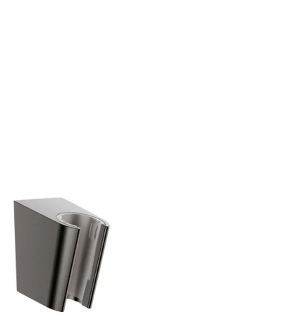 Hansgrohe Brausehalter in gebürstetem Schwarzchrom, mit ergonomischem Design und integriertem Halter für Duschköpfe. Ideal für jedes moderne Badezimmer.